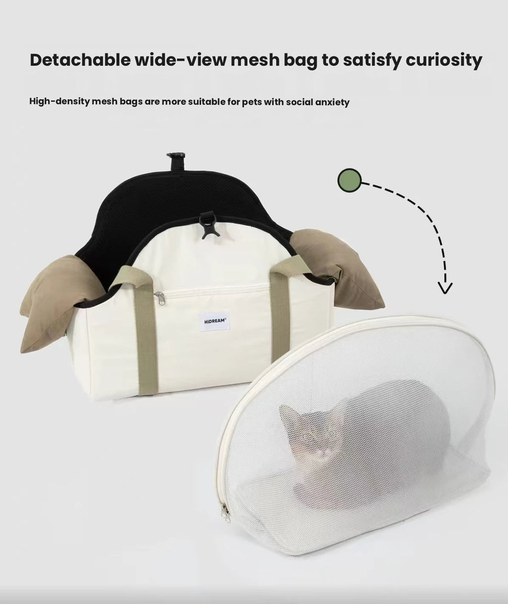 HiDREAM Lightweight Pet Carrier Bag - Portable Shoulder Tote for Small Dogs & Cats