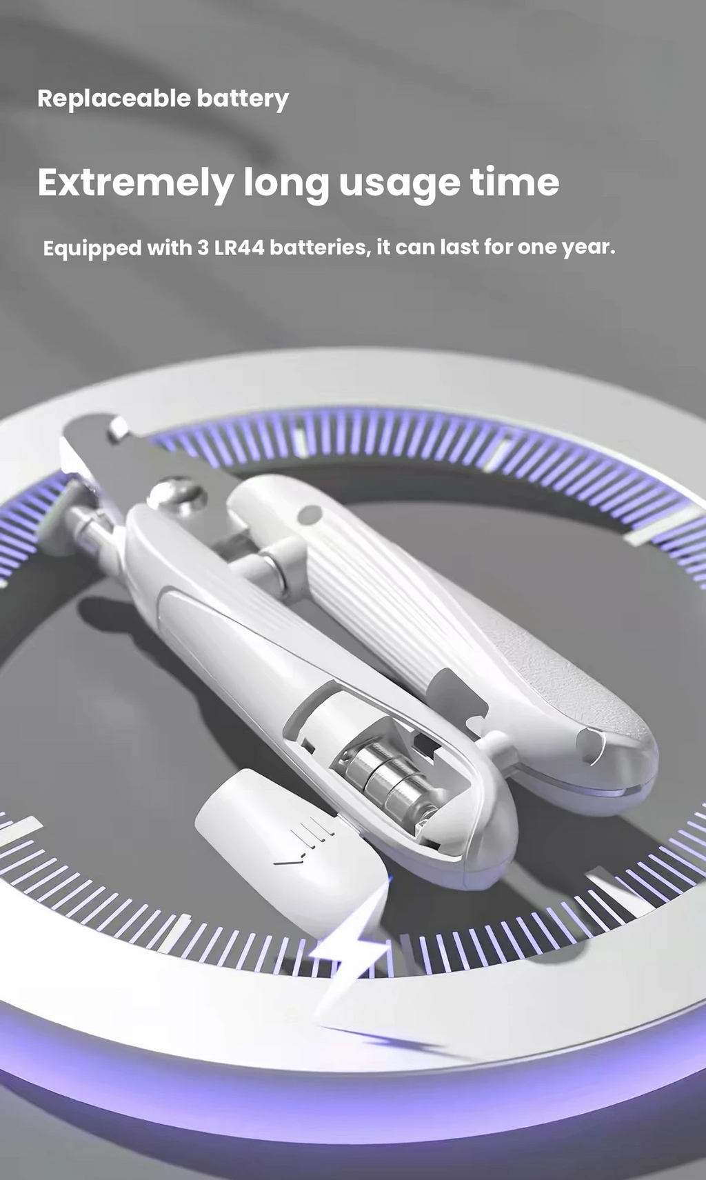POPOCOLA LED Pet Nail Clippers – Professional Nail Trimmer with Safety Light for Dogs & Cats