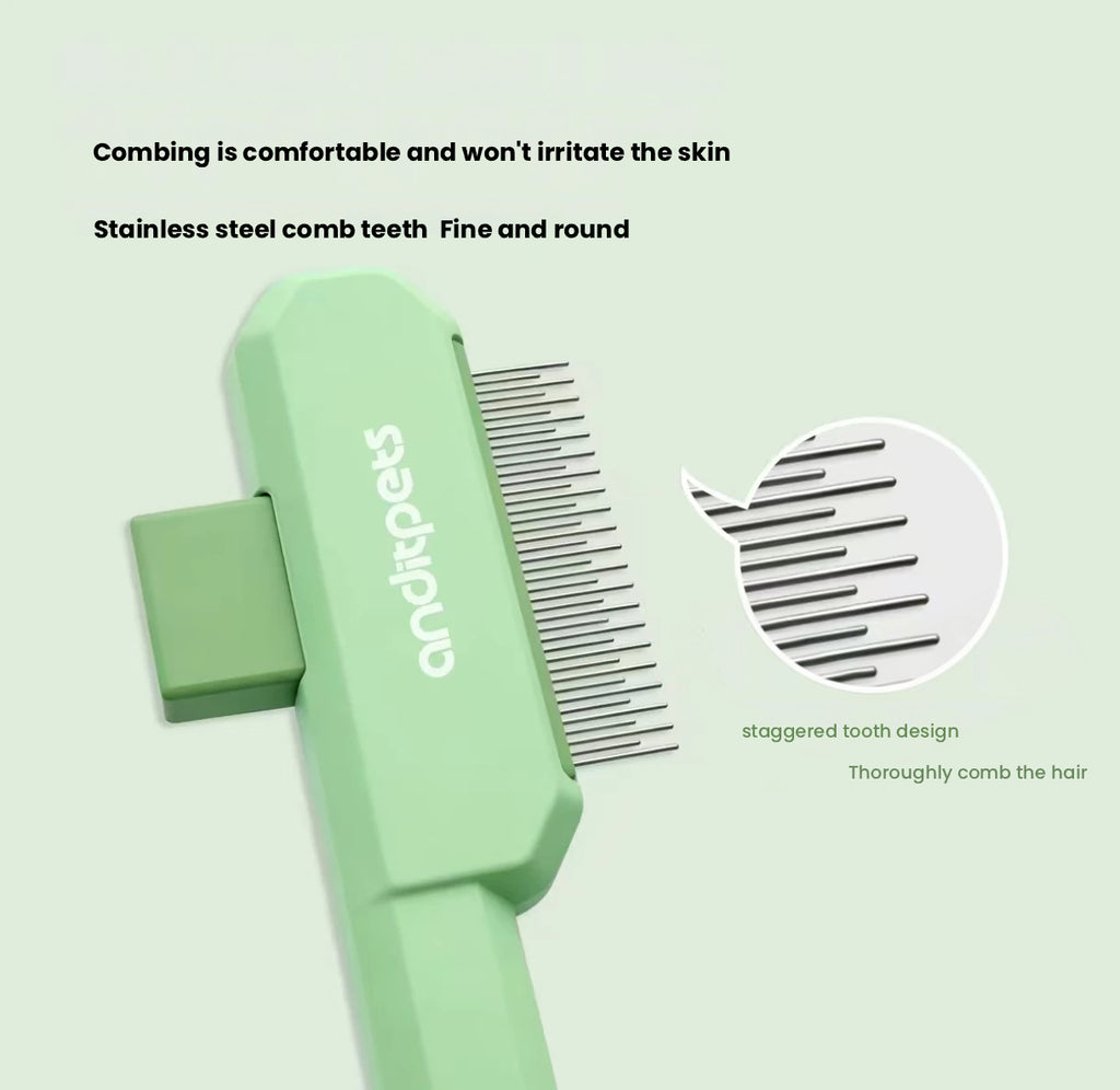 Pet Deshedding Comb for Cats & Dogs, Hair Removal Grooming Tool