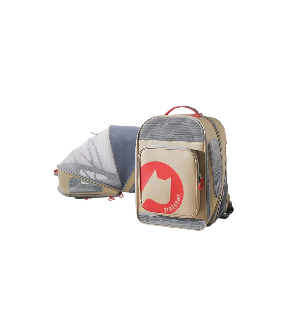 Petstar Expandable Pet Carrier Backpack, Breathable Cat & Dog Travel Bag
