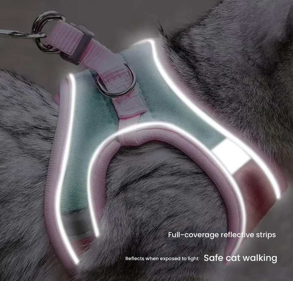 Reflective Cat Harness with Leash, Escape-Proof Vest Design
