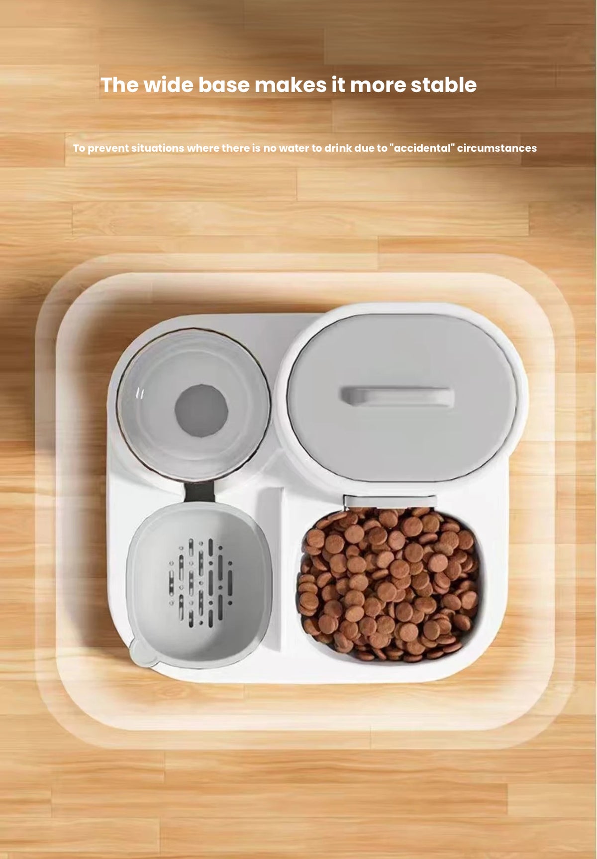 Cat & Dog Food Water Bowl Set, 2-in-1 Pet Feeding Bowl
