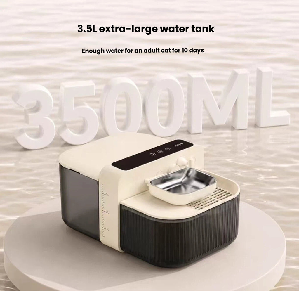 Naipet Cordless Automatic Cat Water Fountain with Clean Water Separation