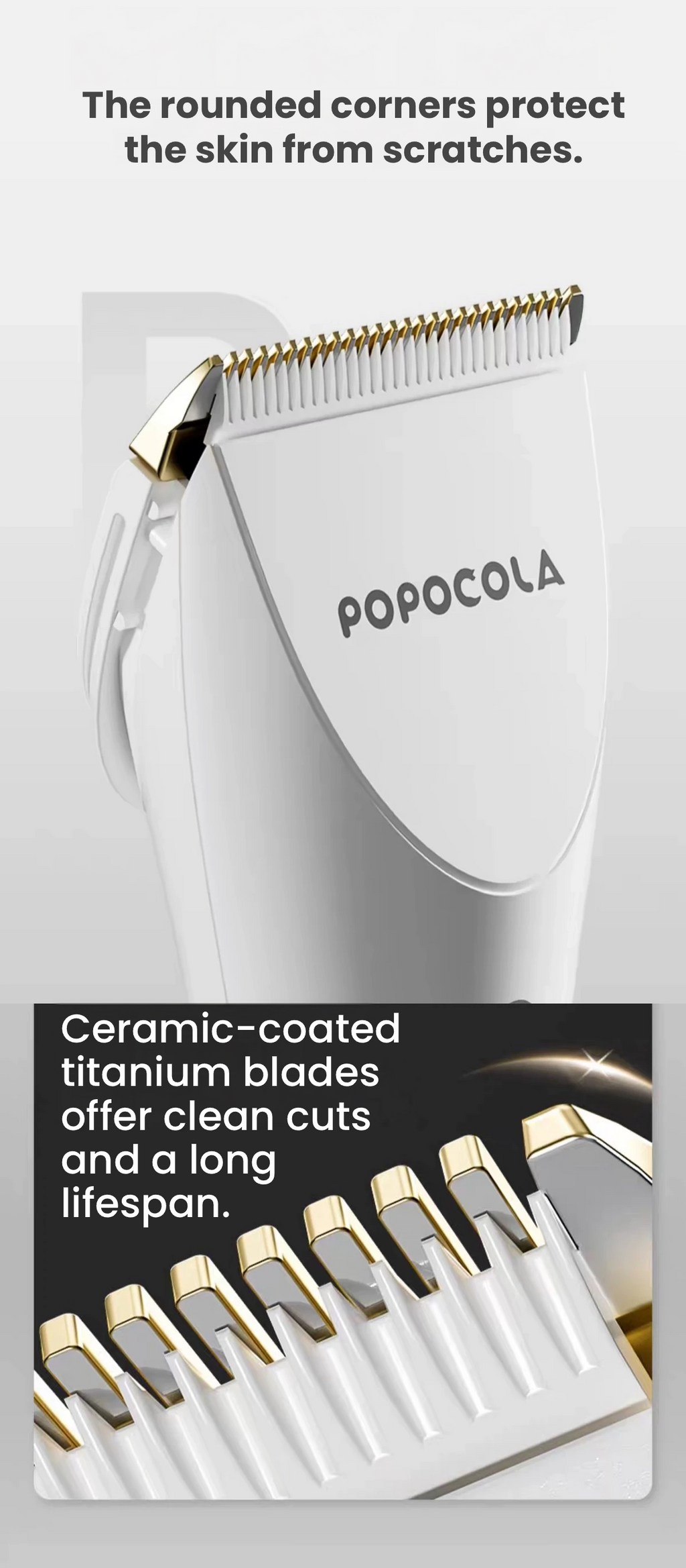 POPOCOLA Pet Grooming Clipper for Large Dogs – High-Power Electric Trimmer.