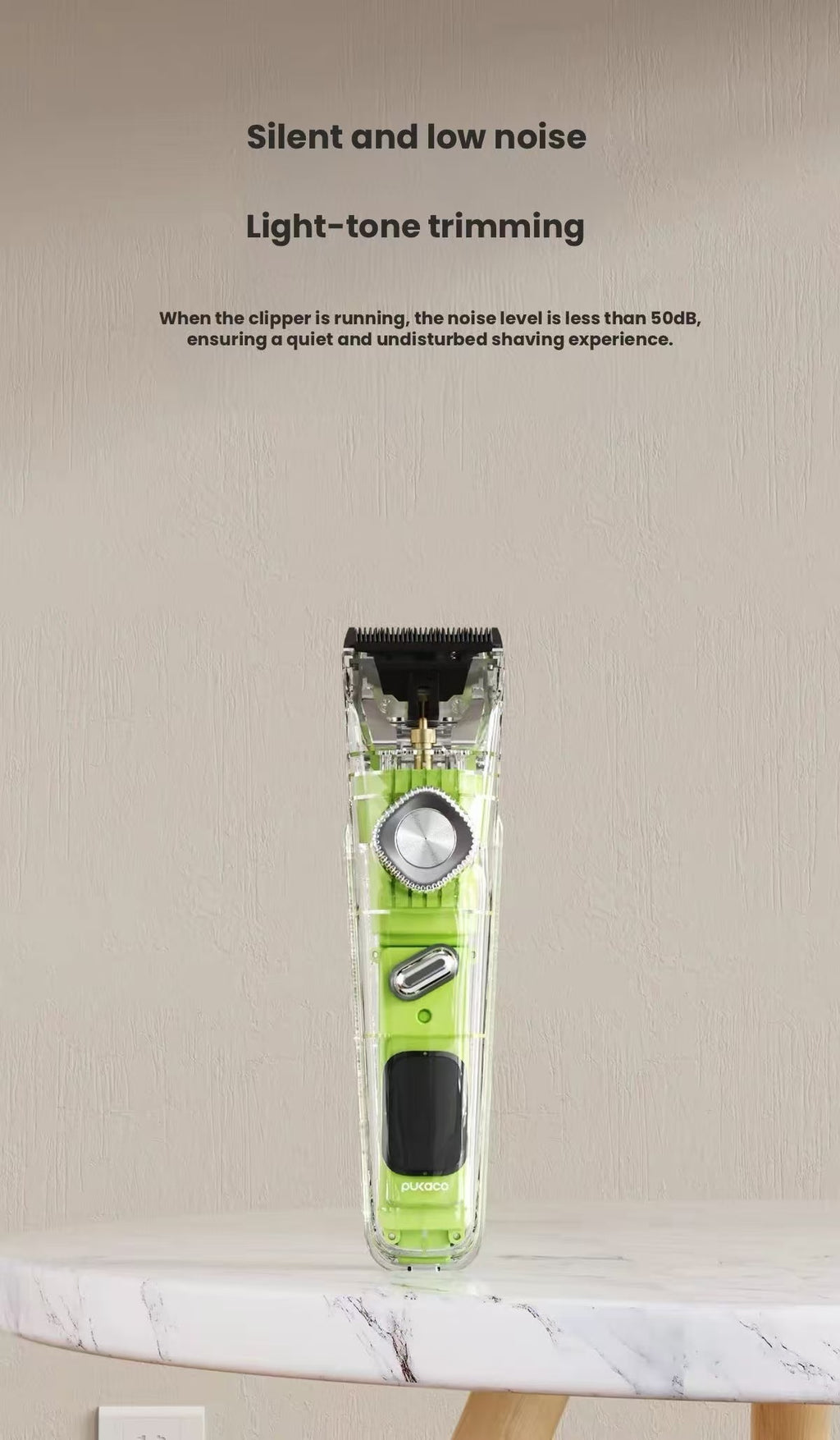 Pukaco Low-Noise Pet Clipper – Dog & Cat Grooming Trimmer