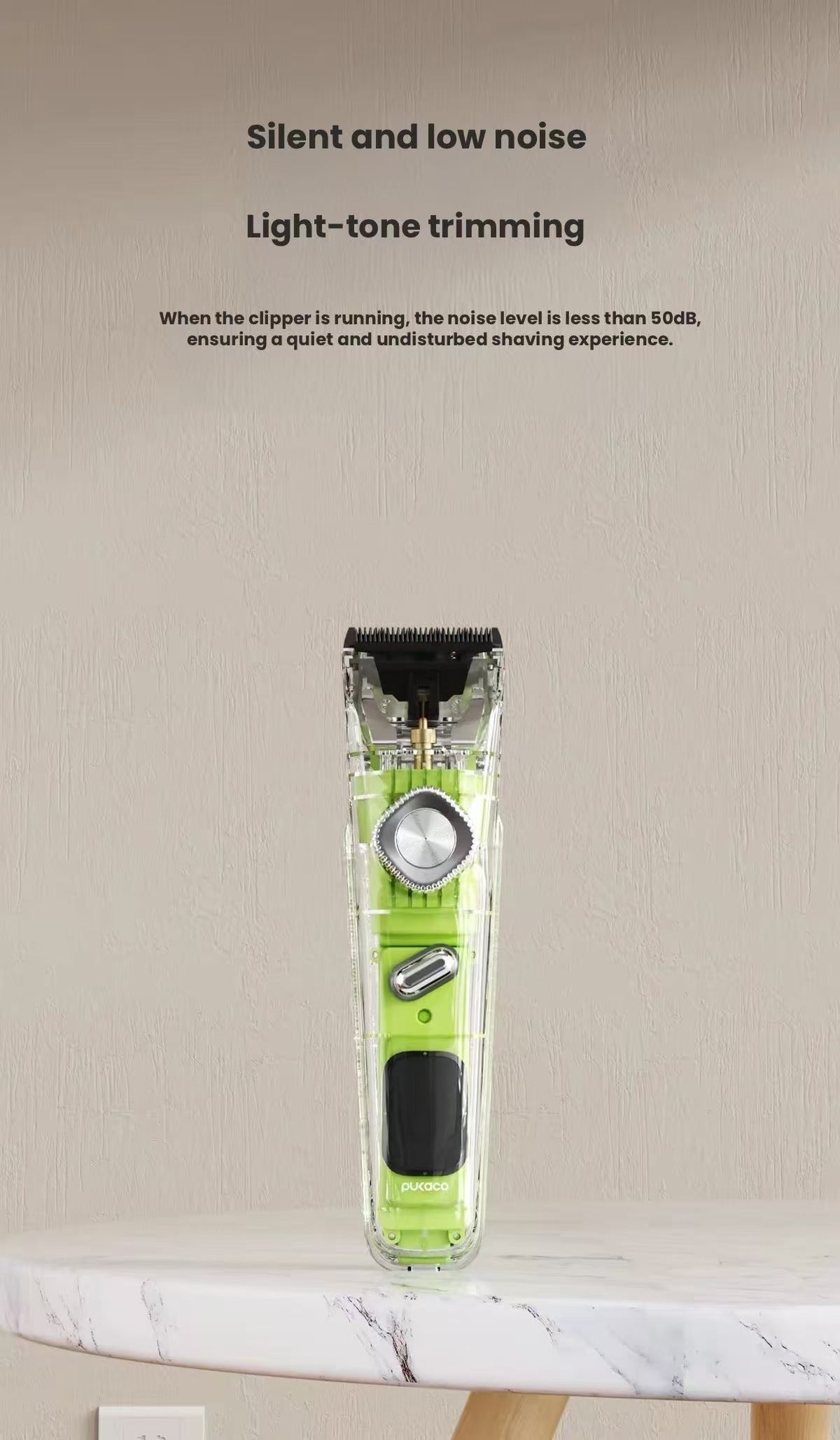Pukaco Low-Noise Pet Clipper – Dog & Cat Grooming Trimmer