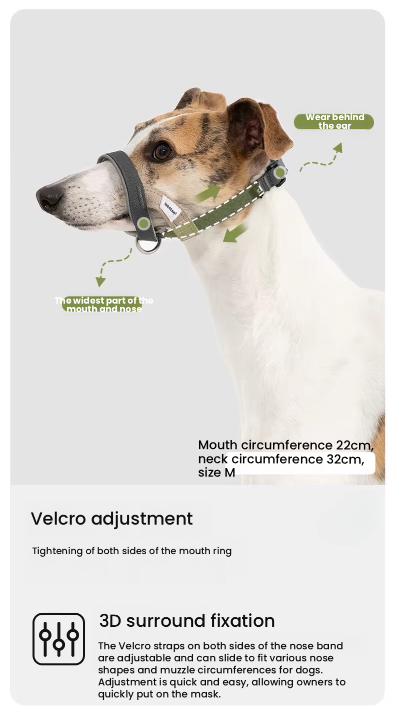 HiDREAM Adjustable Dog Muzzle – Medium & Large Dogs