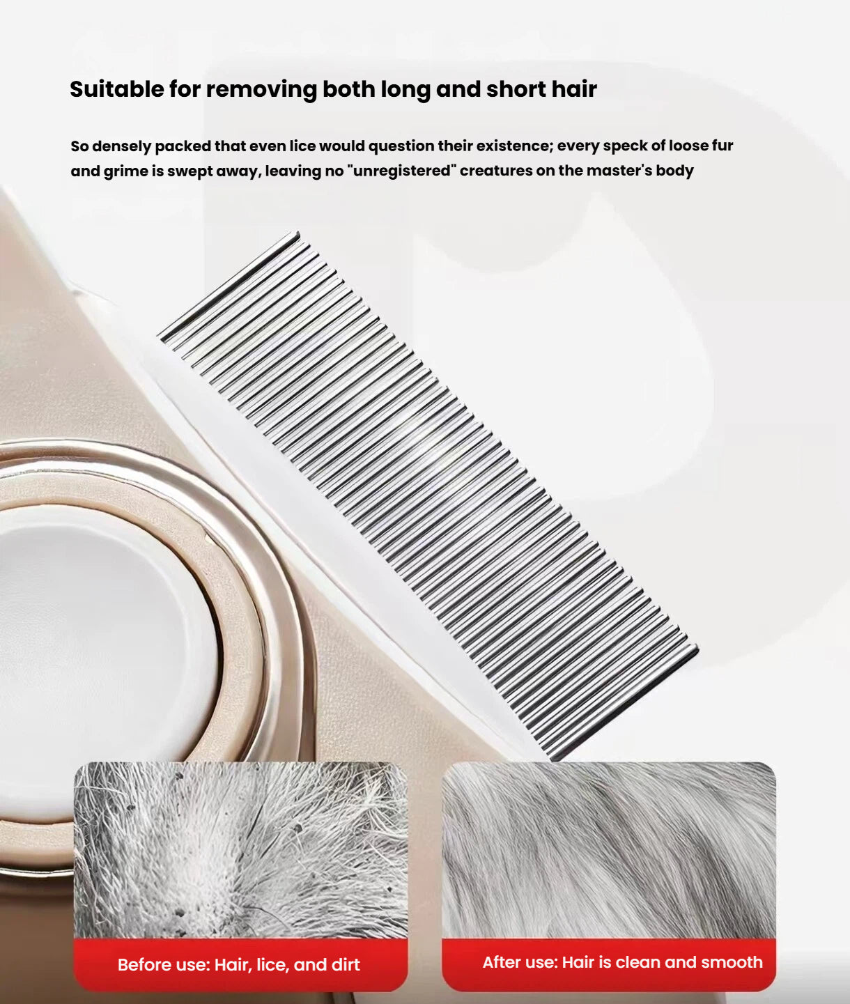 Petstar 3-in-1 Cat & Dog Grooming Brush, Deshedding & Detangling
