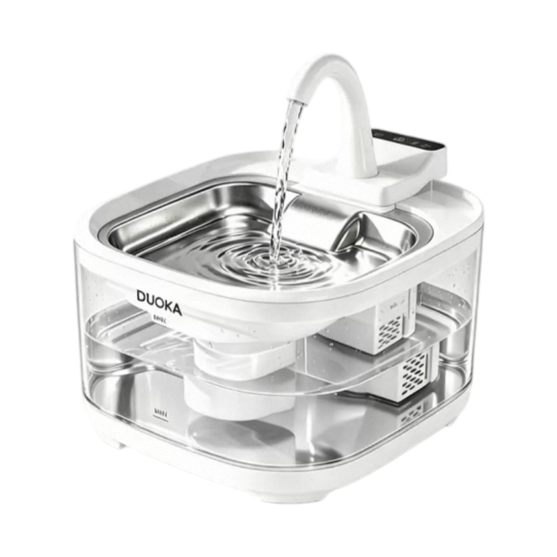DUOKA Wireless Pet Water Fountain for Cats & Dogs