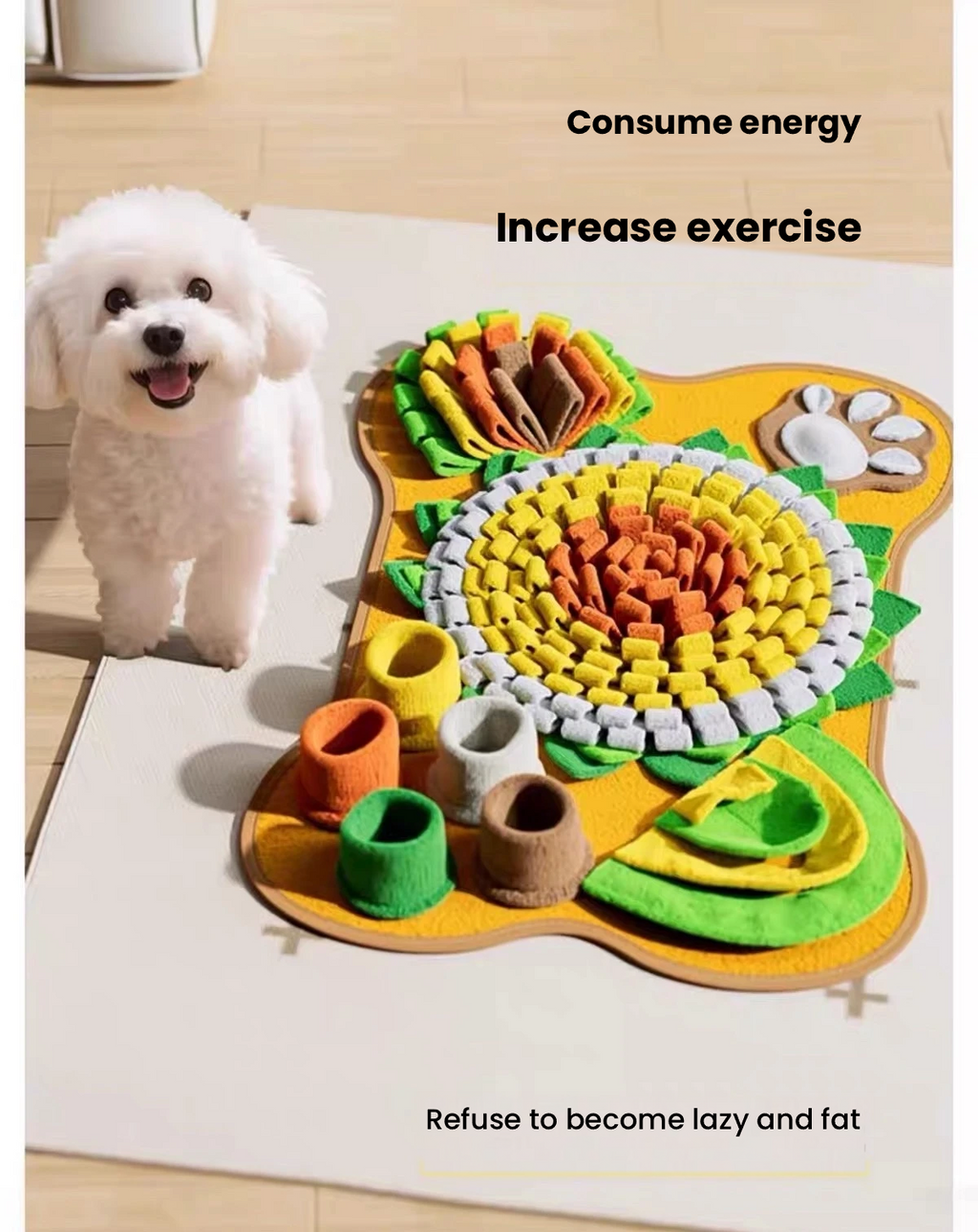 Hipidog Interactive Dog Snuffle Mat – Treat Puzzle Toy
