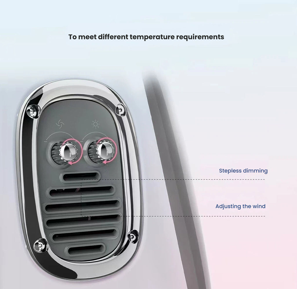 Adjustable fan and light controls on the PETKIT cat carrier