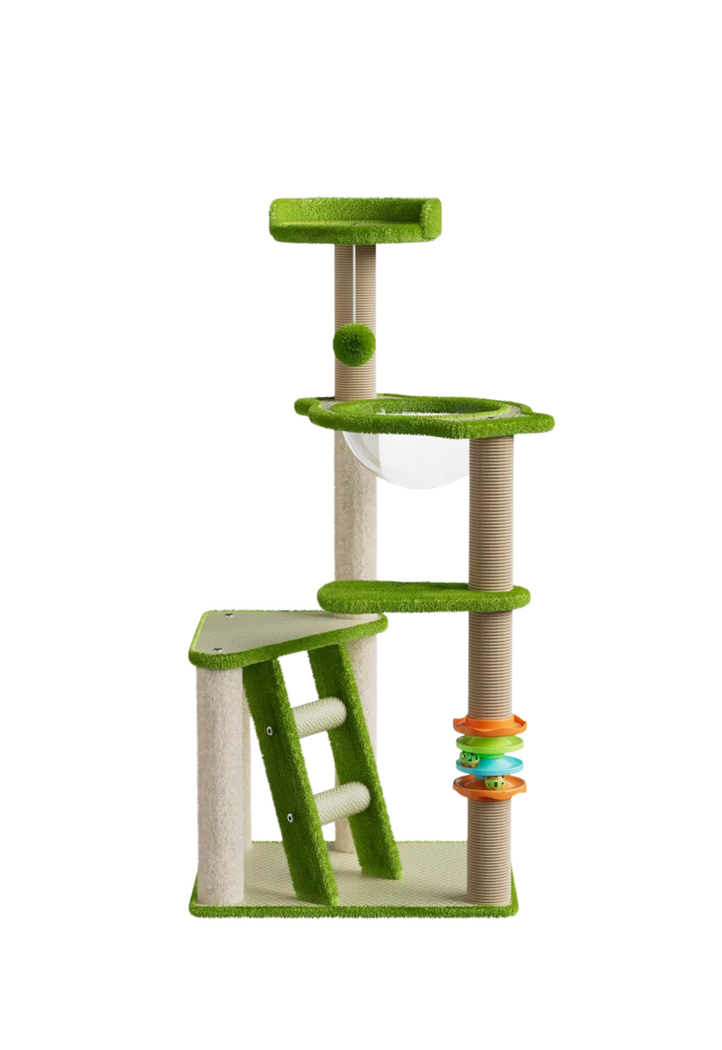 2-Tier Elevated Cat Bed: All-Season Cat Tree & Cooling Cat House
