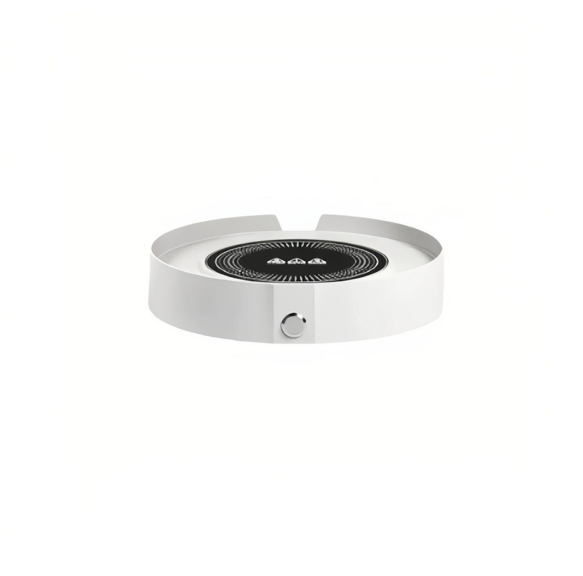 White Petstar warming base with circular heating surface and front control