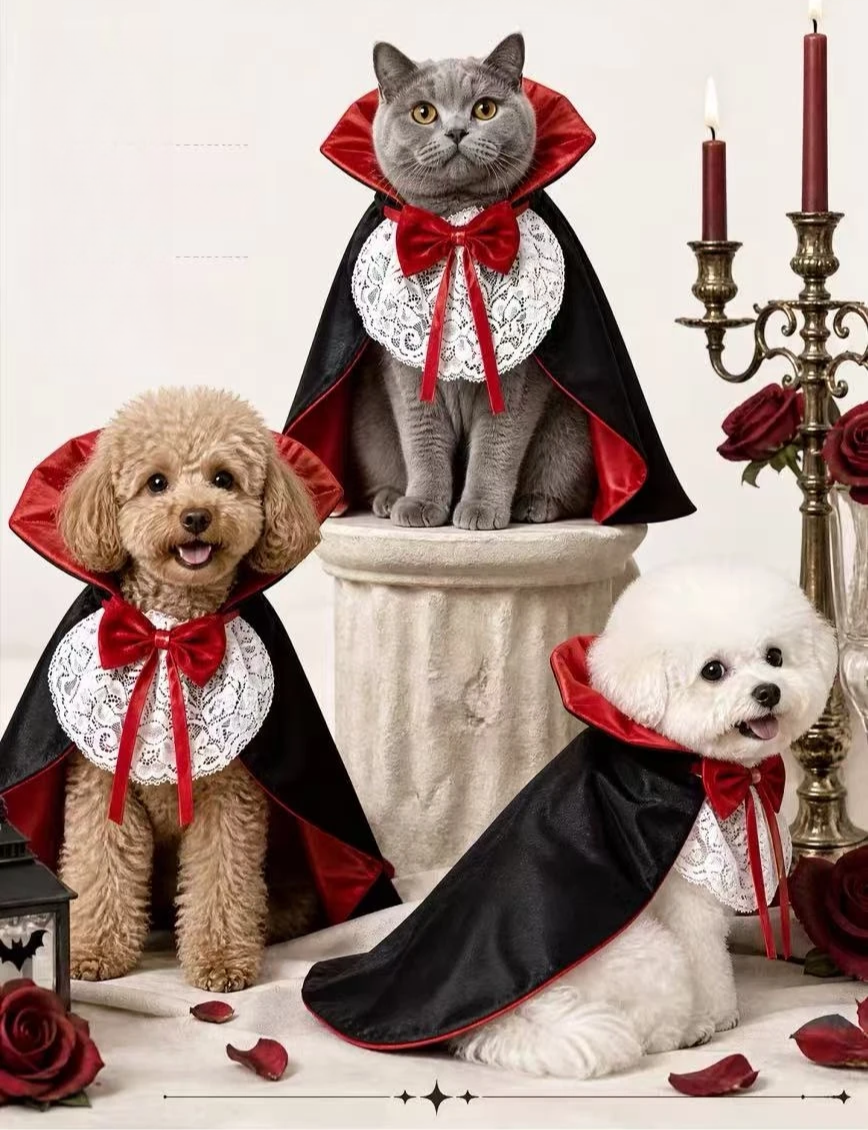 Halloween Pet Magic Cape – Funny Wizard Costume for Dogs & Cats