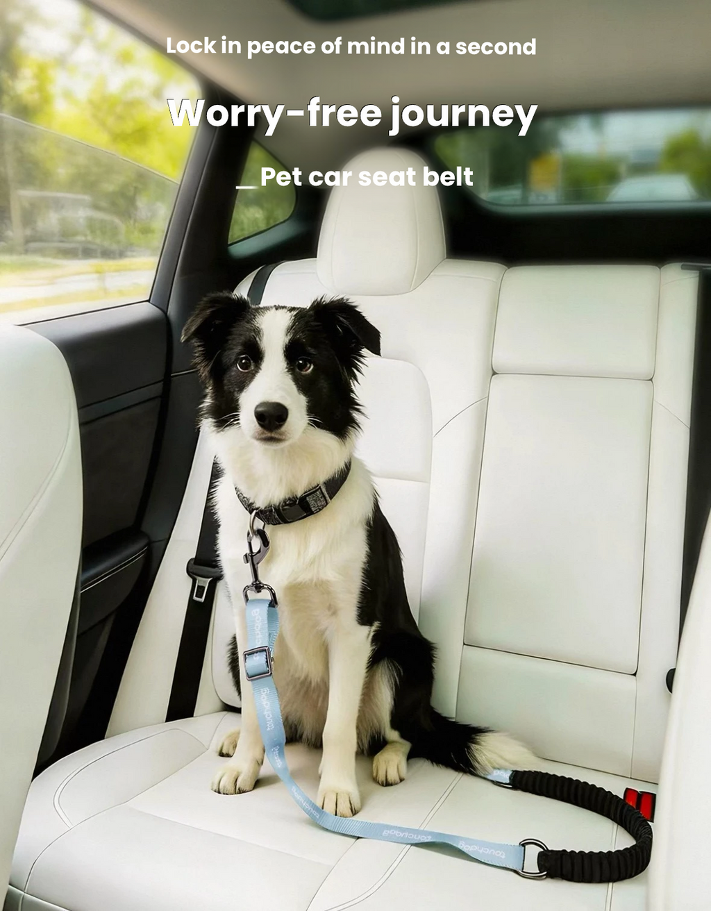Touchdog Dog Car Seat Belt – Adjustable Safety Tether for Dogs