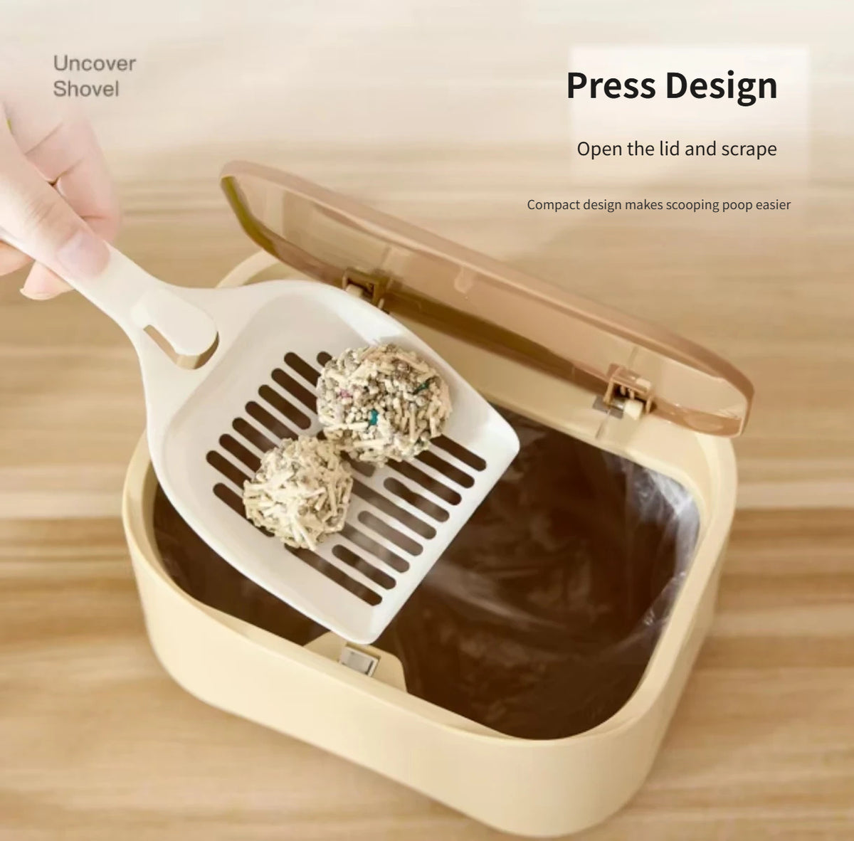 Cat Litter Waste Bin: Odor-Control Cat Poop Disposal Bucket