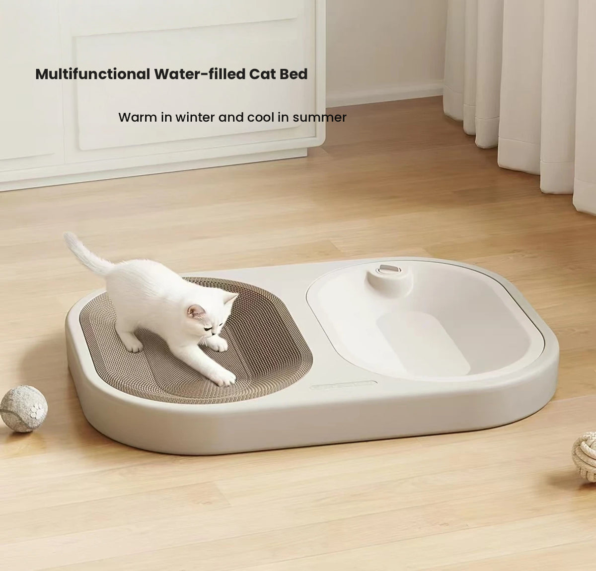 LuckyPetland Cat Scratcher Bed, Cooling Temperature-Control Cat Nest