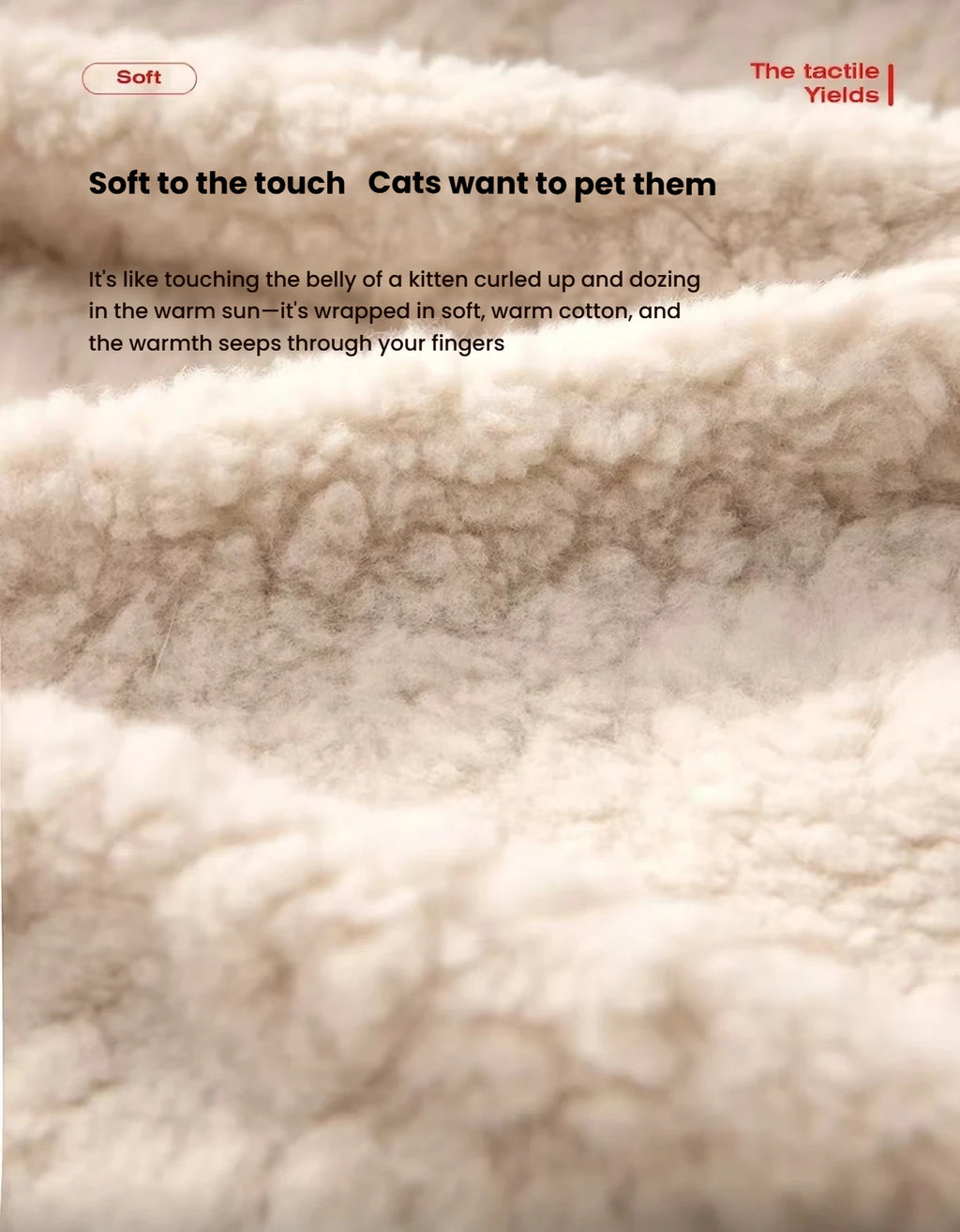 Close-up of the soft pale lining of the Petstar bed