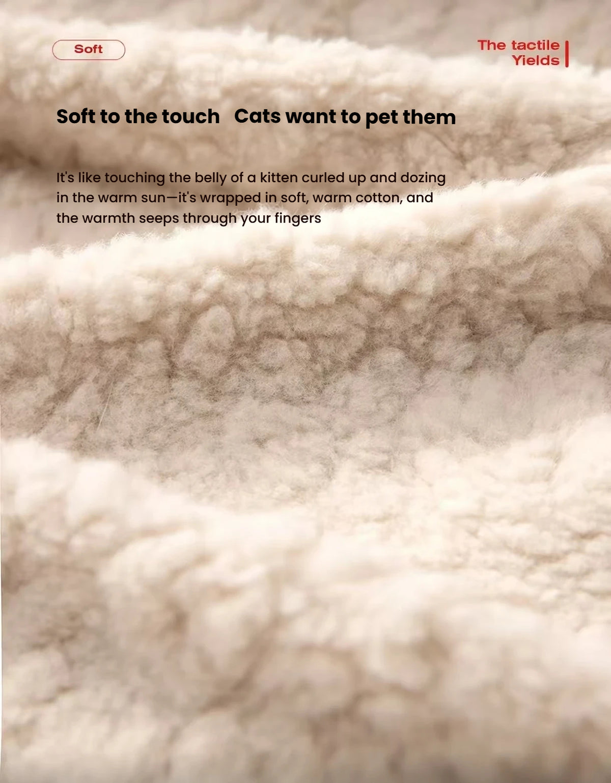 Close-up of the soft pale lining of the Petstar bed