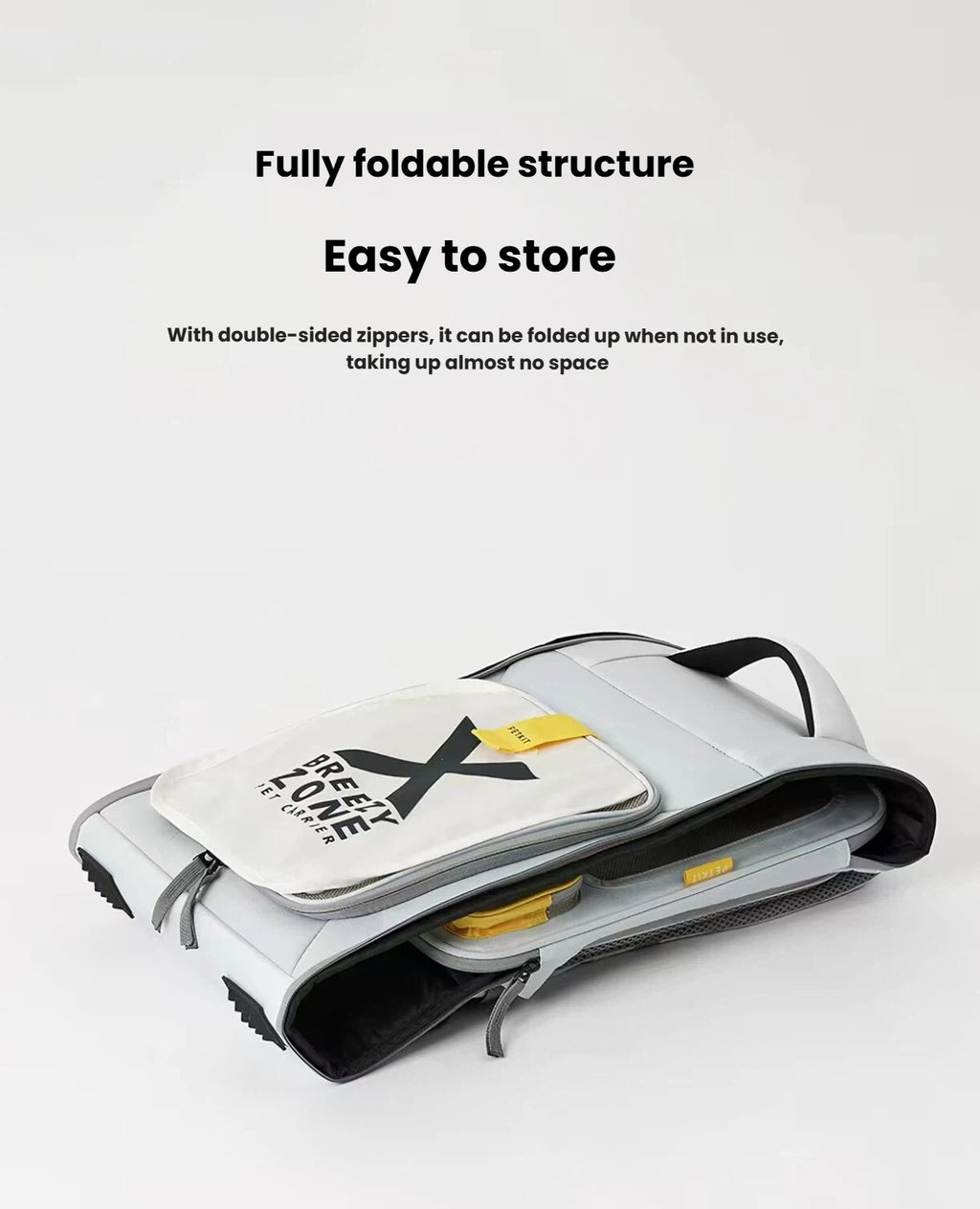 PETKIT cat carrier folded flat for storage