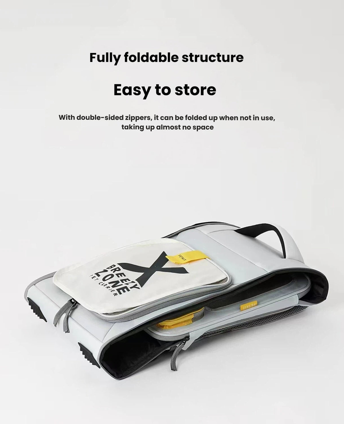 PETKIT cat carrier folded flat for storage