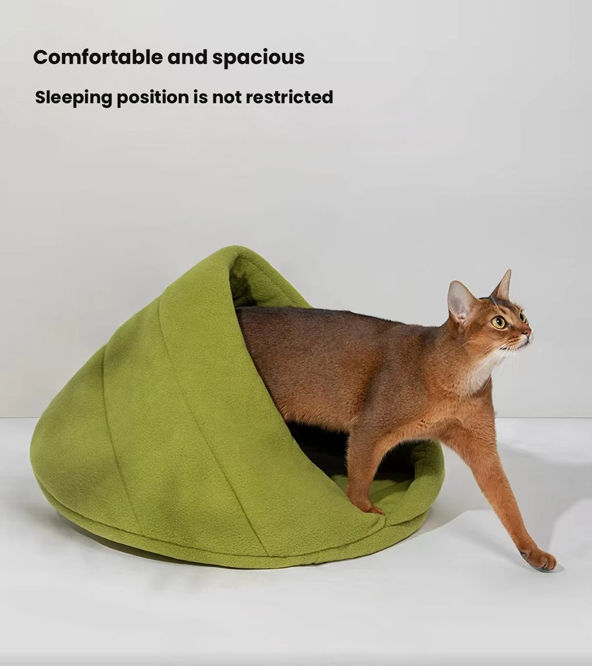 HiDREAM Semi-Enclosed Cat Bed, Cozy Fleece Nest for Cats & Kittens
