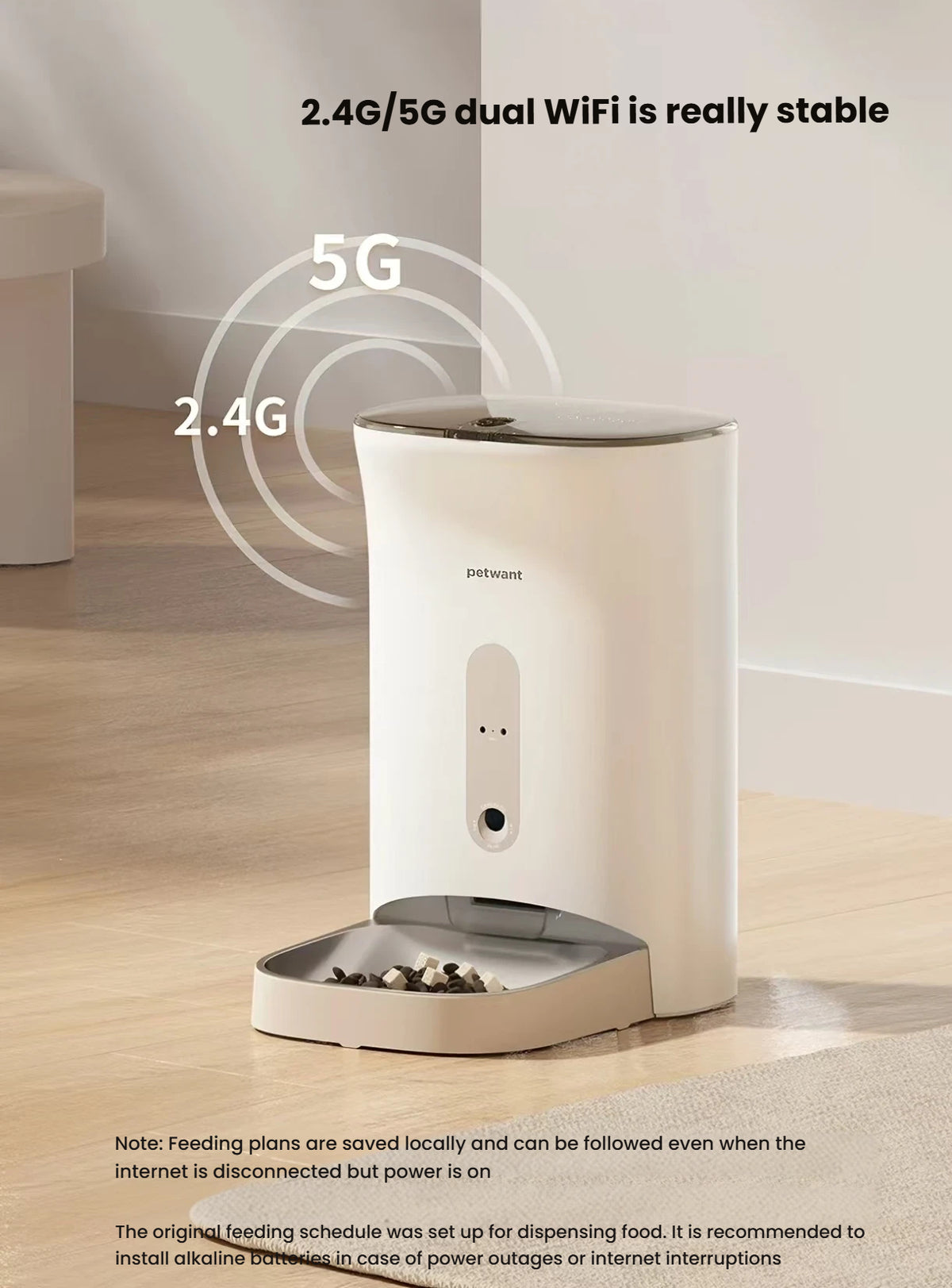 Petwant keeper Smart Automatic Pet Feeder with 5G Camera