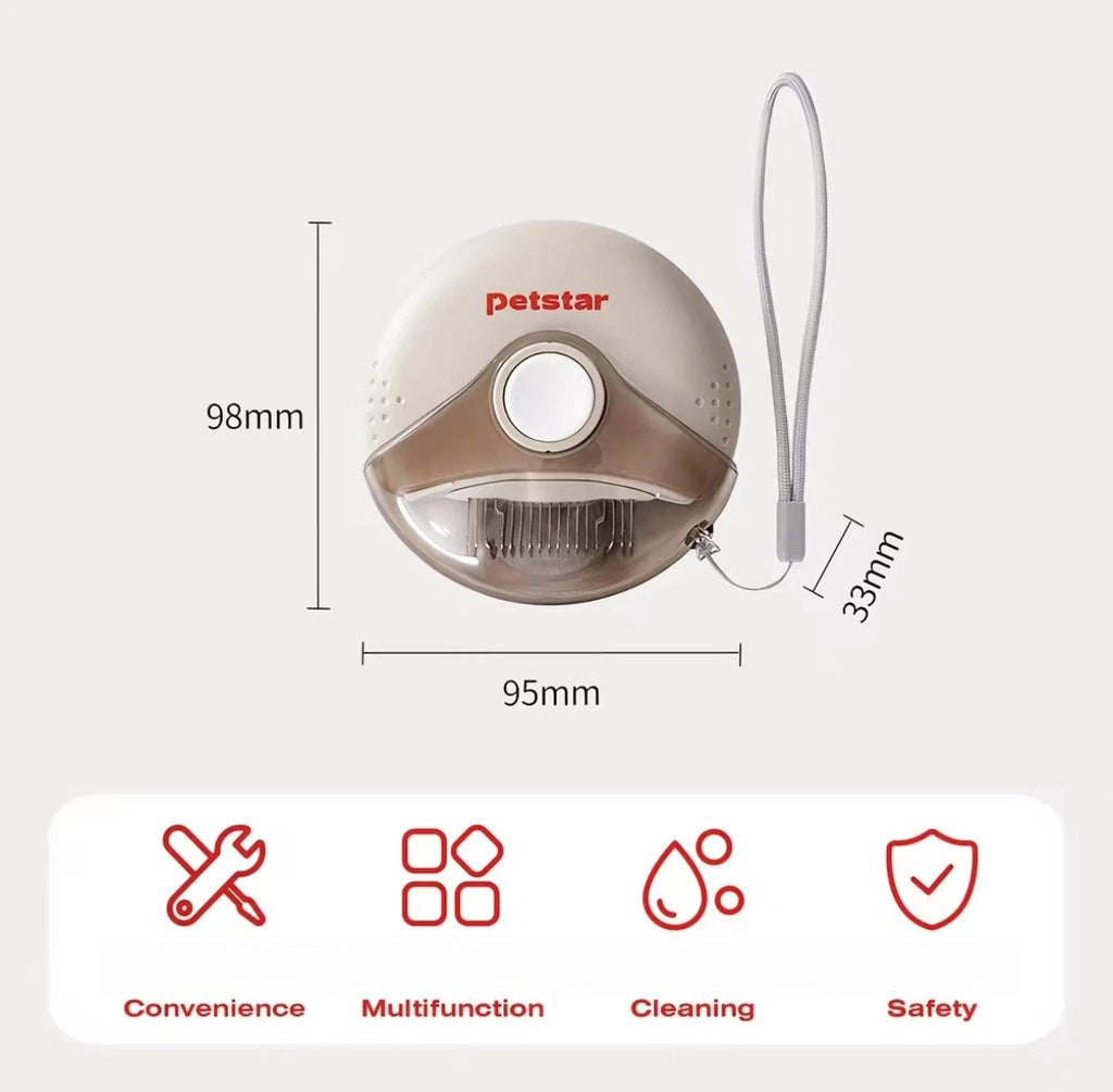 Petstar 3-in-1 Cat & Dog Grooming Brush, Deshedding & Detangling