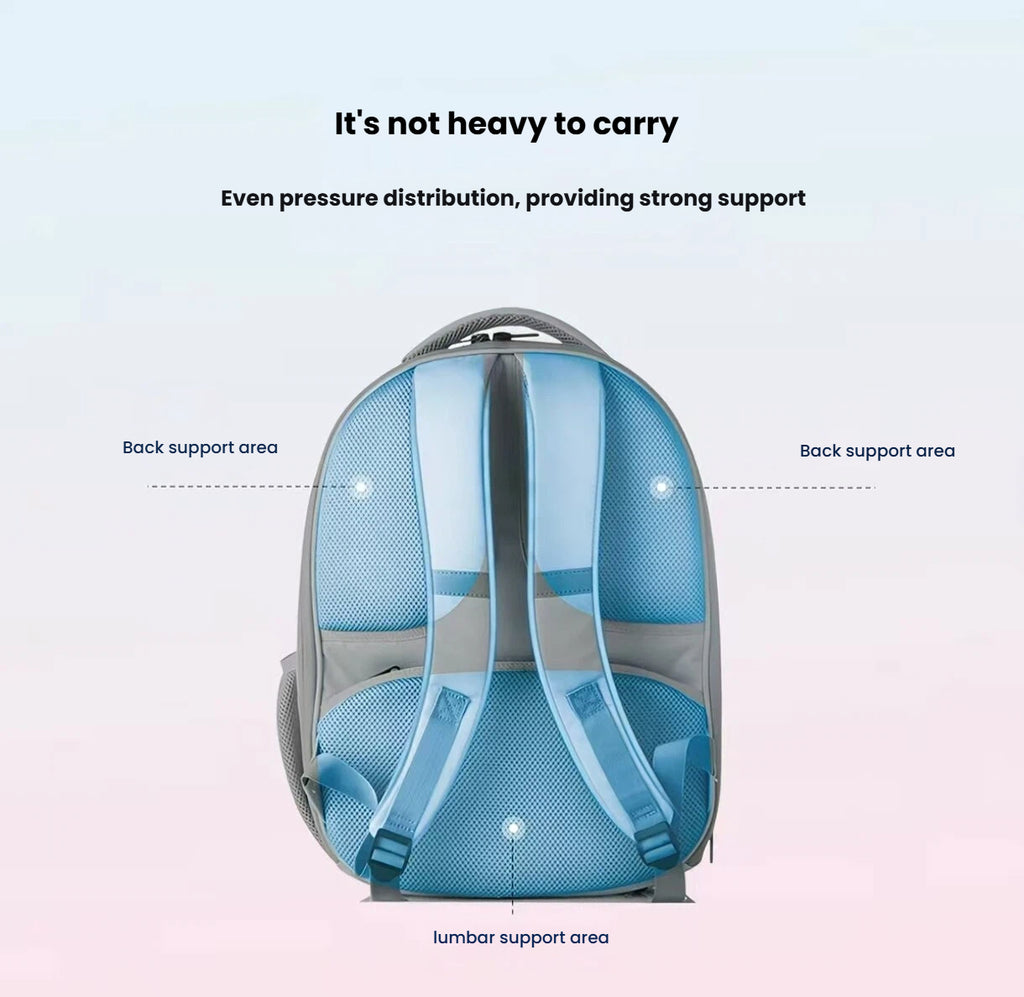 Padded shoulder and lumbar support on the PETKIT carrier backpack