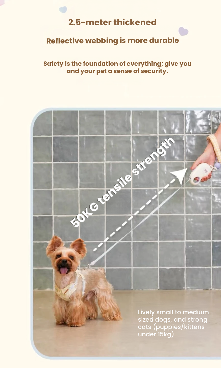 TuffHound Retractable Pet Leash – Automatic Walking Lead