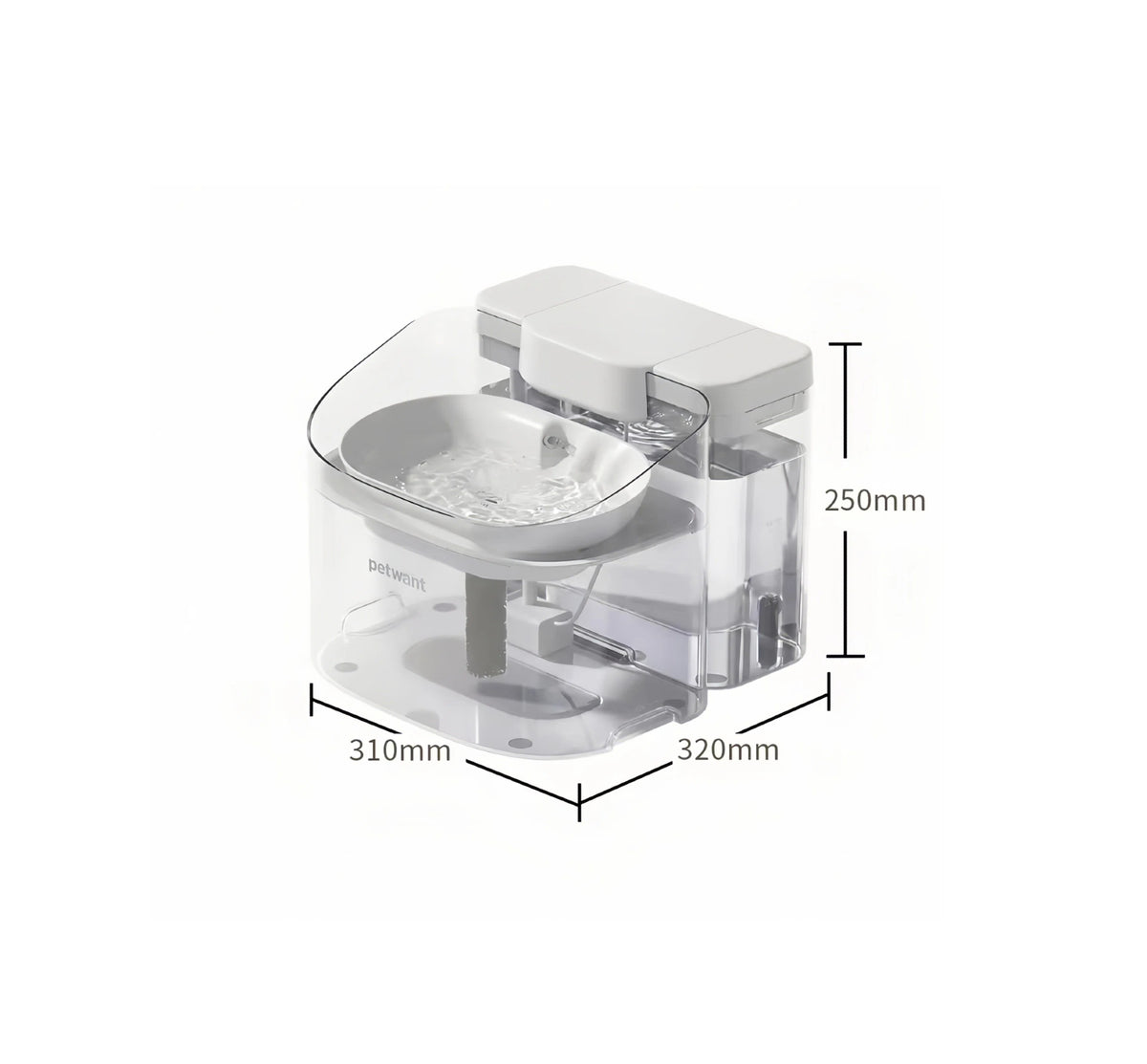 Petwant W14 11L Large Dog Water Fountain, Automatic Circulating