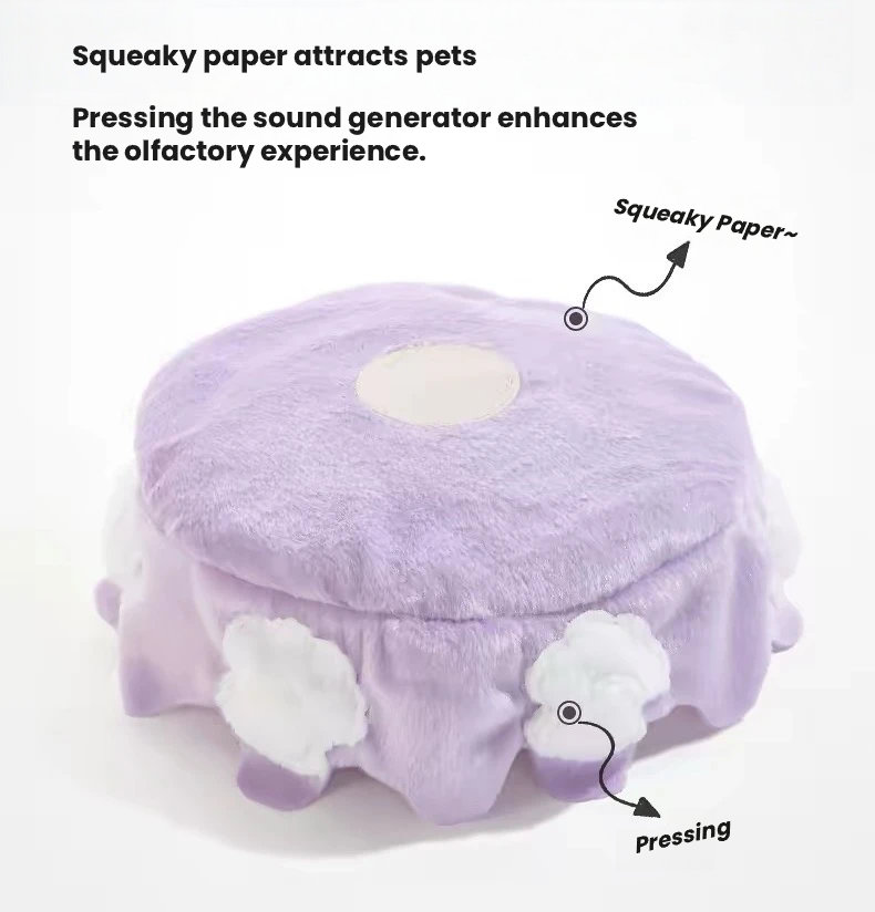 Raisingwell Birthday Cake Dog Toy – Interactive Snuffle & Treat-Dispensing Enrichment Toy