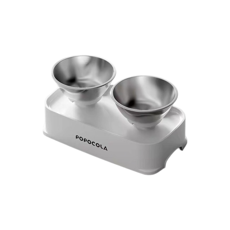 POPOCOLA Adjustable Stainless Steel Pet Bowl
