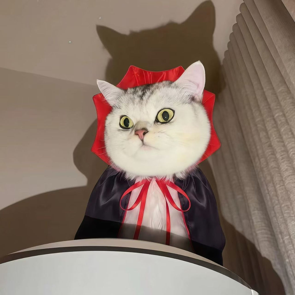 Halloween Vampire Cape Costume for Cats & Small Dogs