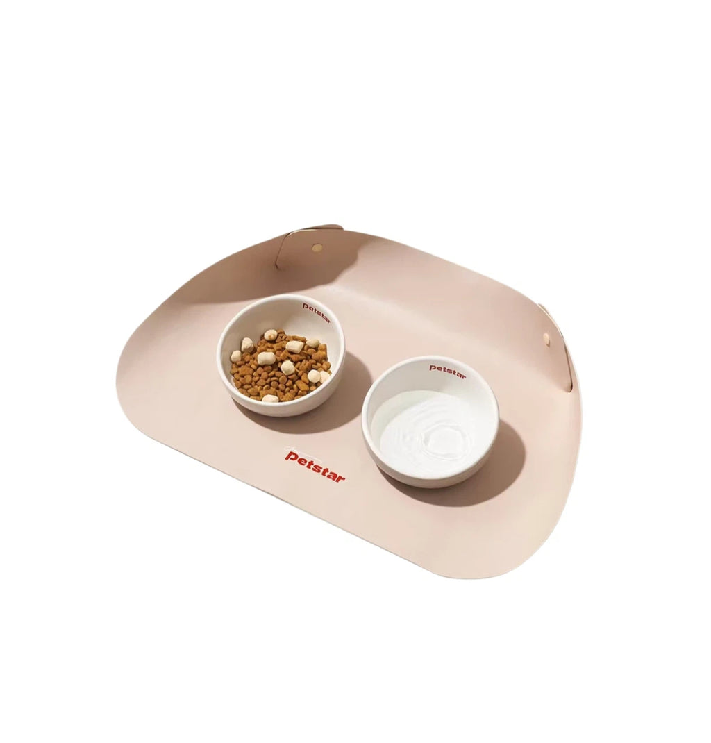 Petstar Elevated Ceramic Cat & Dog Bowl, Non-Spill Design