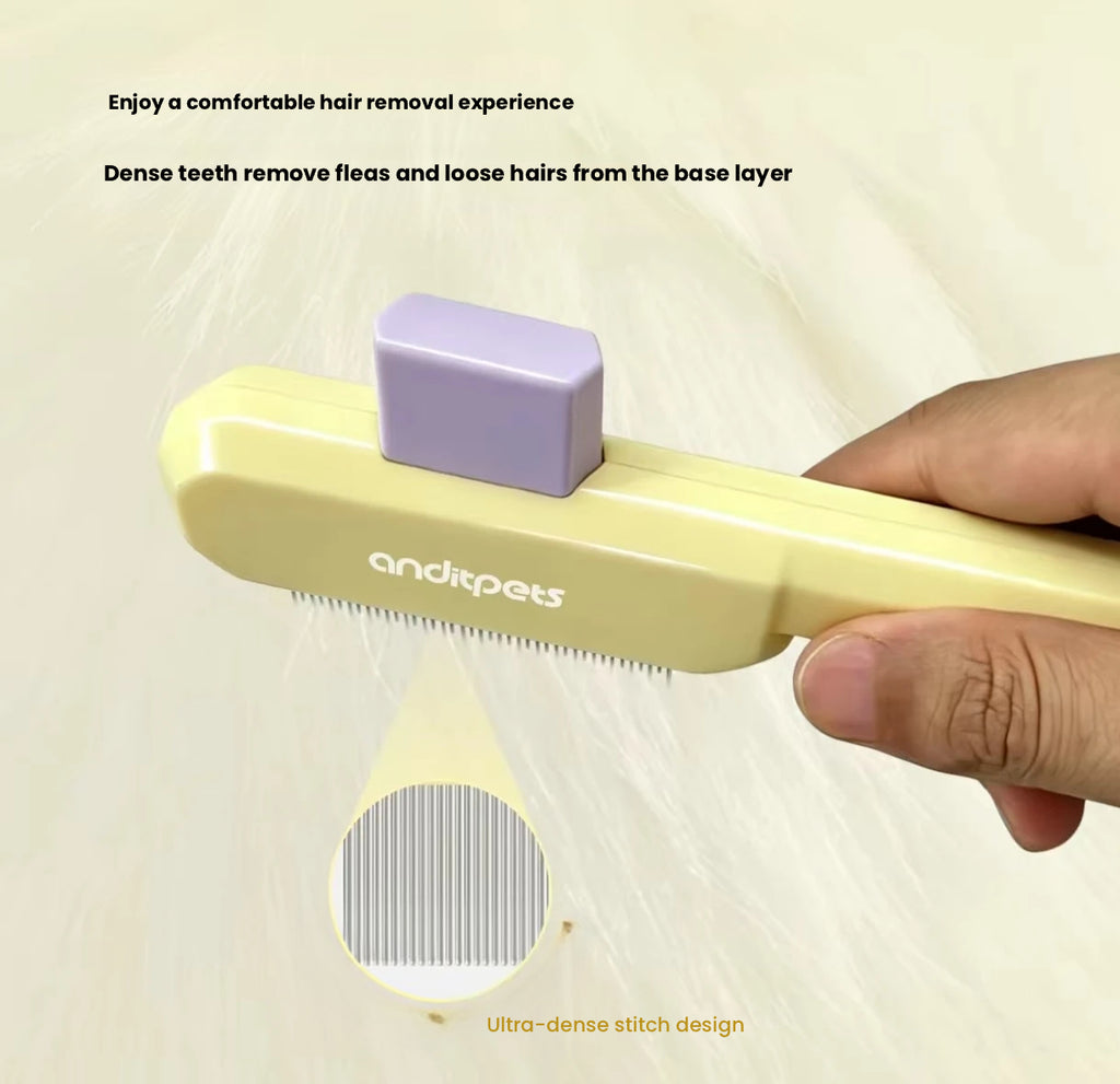 Pet Deshedding Comb for Cats & Dogs, Hair Removal Grooming Tool