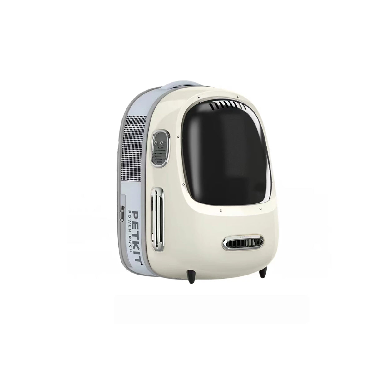White PETKIT Fresh Air space capsule cat carrier backpack