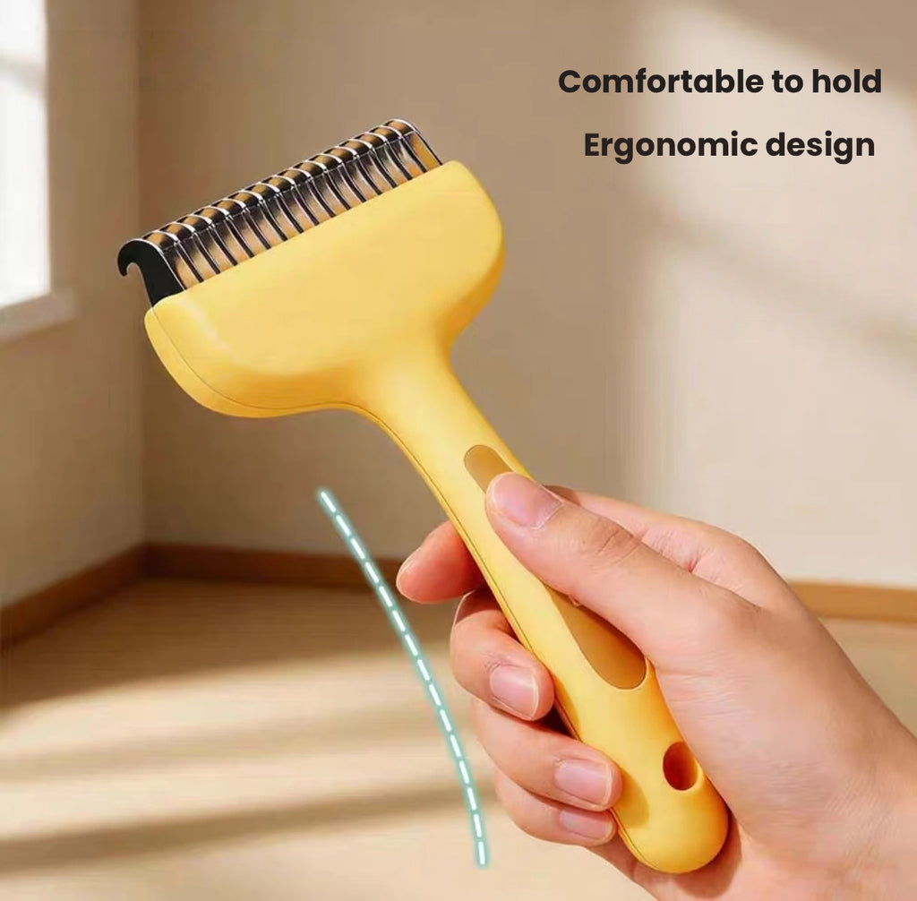 Pet Detangling Comb for Cats & Dogs, Long Hair Deshedding Brush