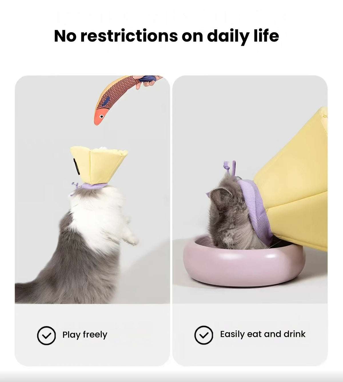 HiDREAM Extra Deep Dog Recovery Cone - Anti-Lick & Bite Long Elizabethan Collar for Small Dogs