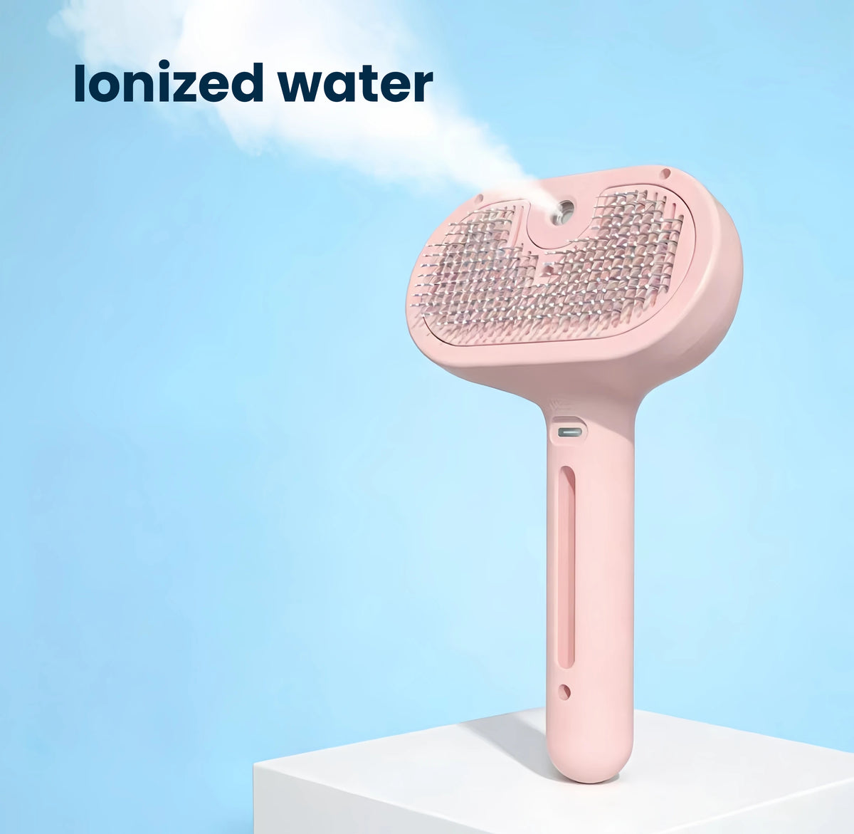 Spray Pet Grooming Brush for Cats & Dogs, Deshedding Comb