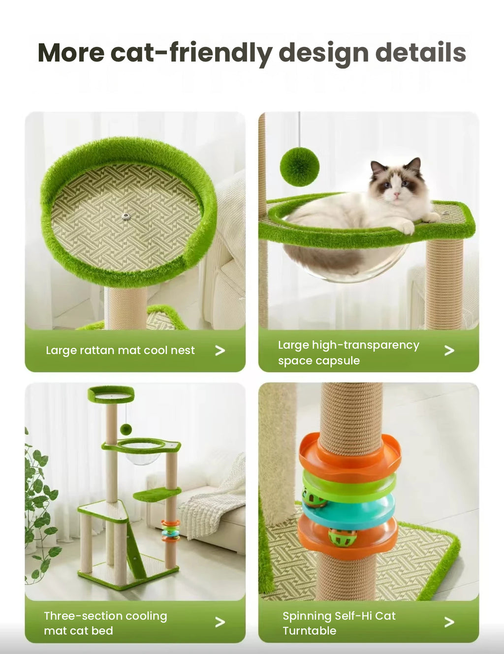 2-Tier Elevated Cat Bed: All-Season Cat Tree & Cooling Cat House