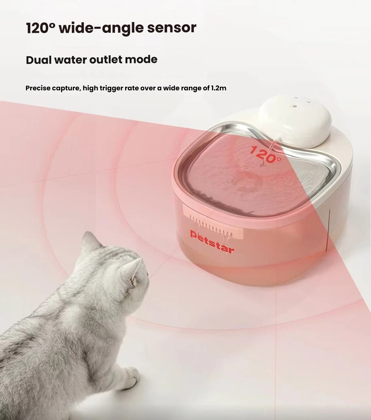 Petstar Automatic Cat Water Fountain with UV Sterilization