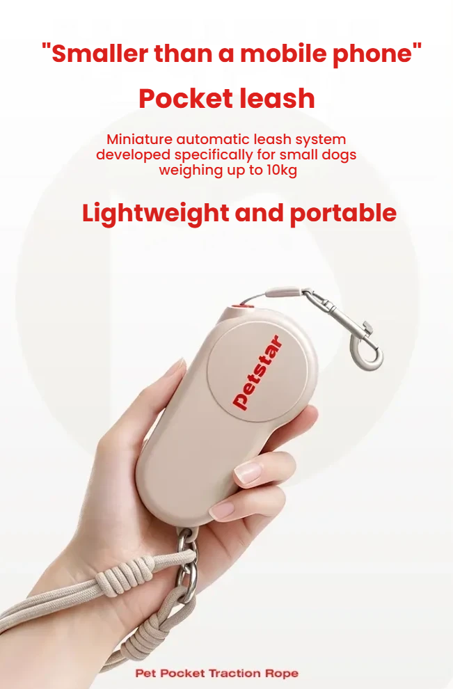 Petstar Mini Retractable Dog Lead – 2m, Up to 8kg