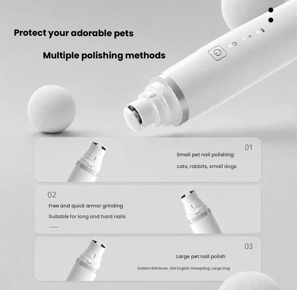 Electric Pet Nail Grinder for Cats & Dogs, Paw Trimmer