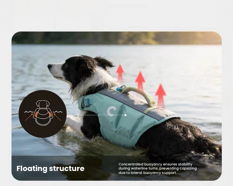 POPOCOLA Dog Life Jacket for Swimming – Safety Vest for Dogs