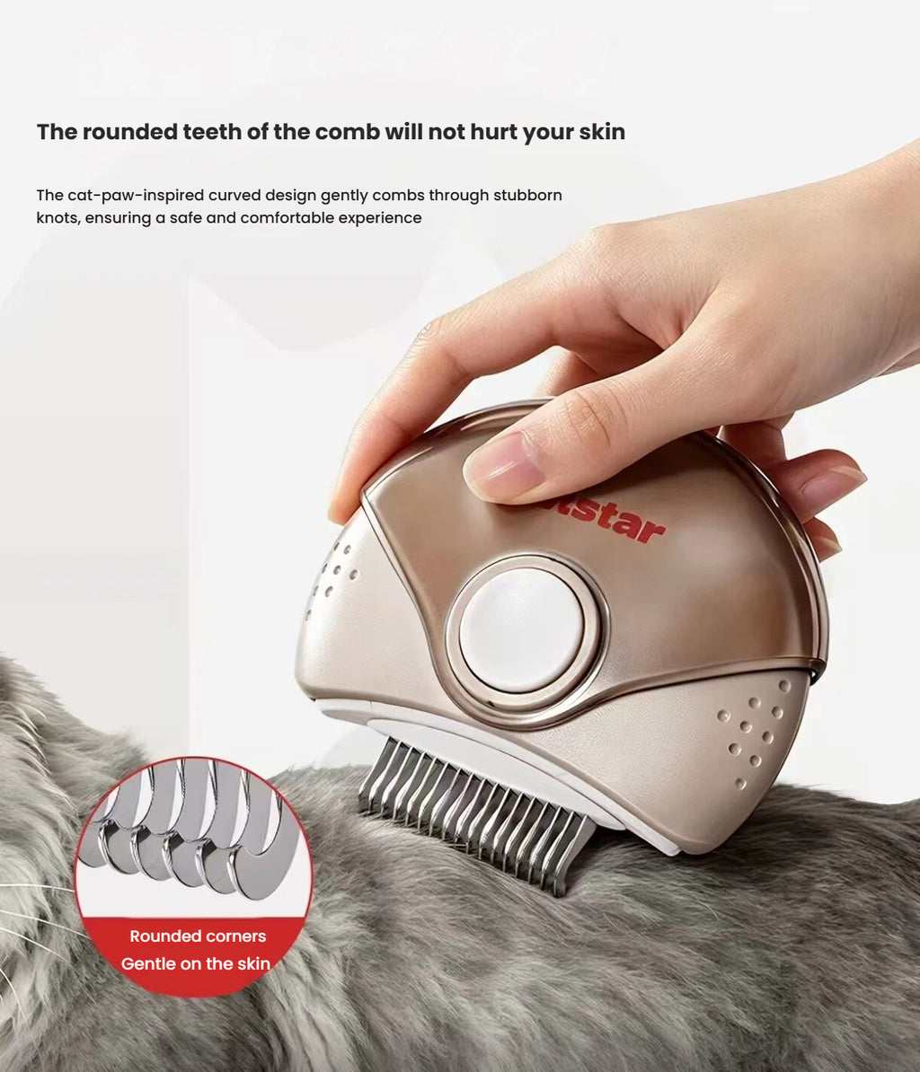 Petstar 3-in-1 Cat & Dog Grooming Brush, Deshedding & Detangling