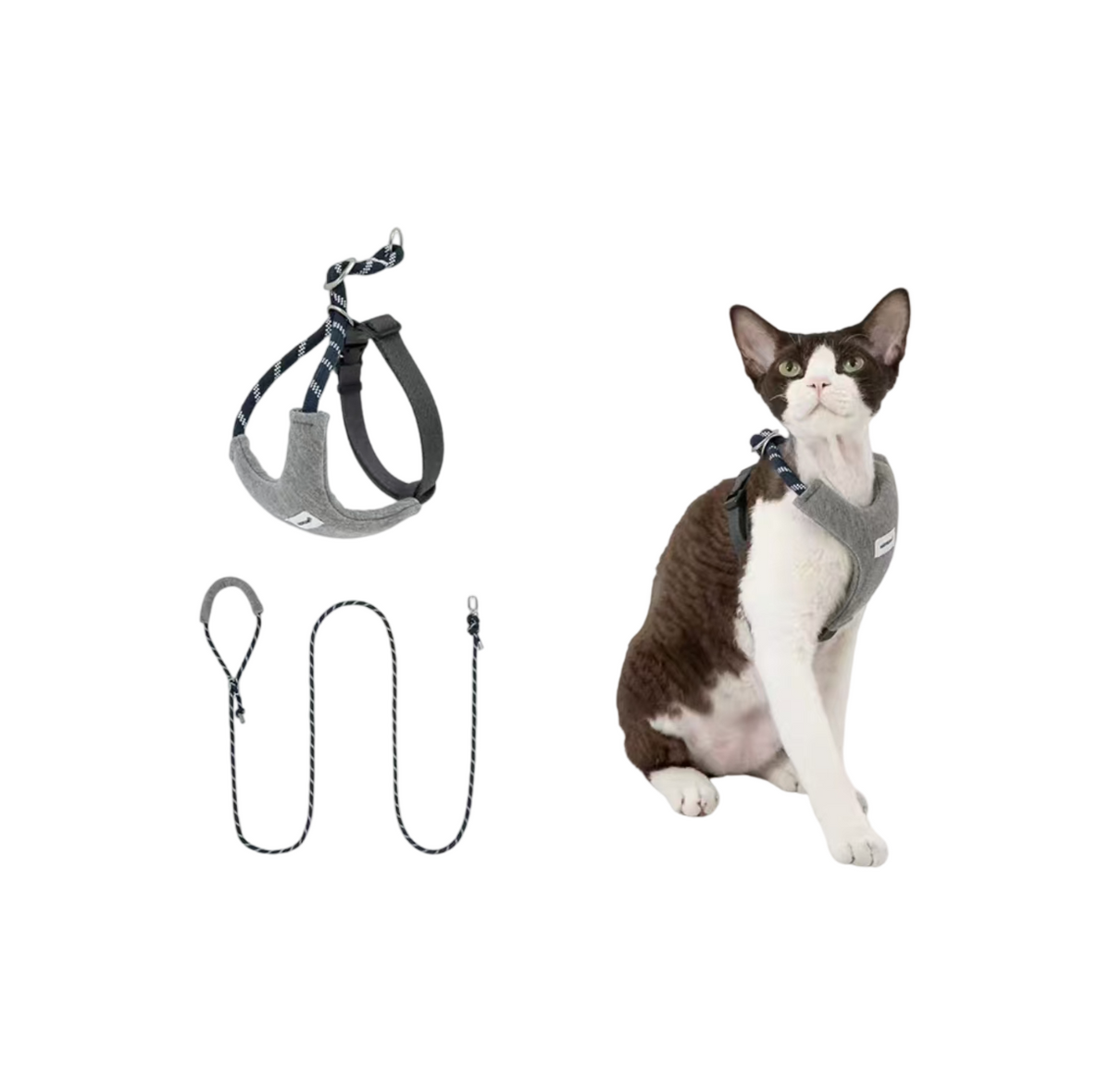 HiDREAM Escape-Proof Cat Harness and Leash Set - Y-Shape No-Choke Crossbody Walking Harness
