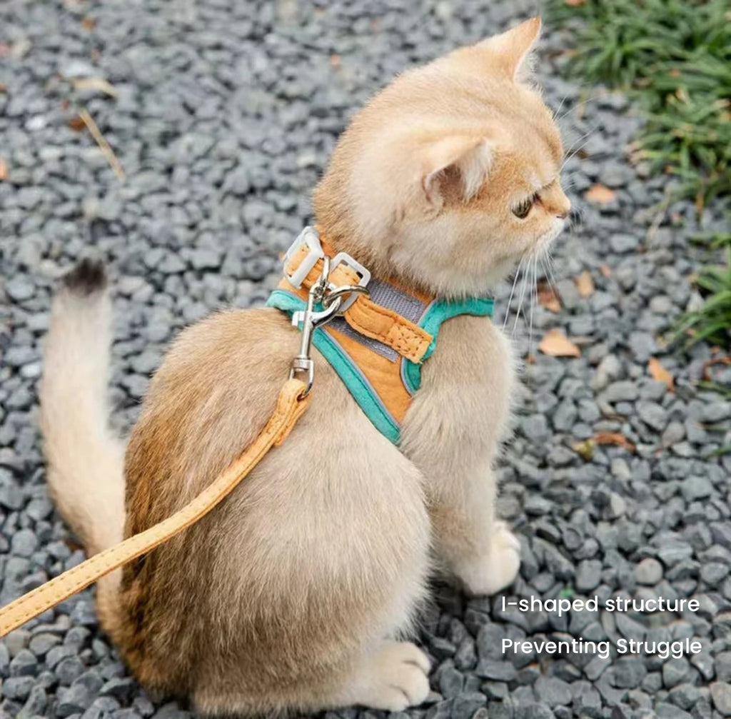 Reflective Cat Harness with Leash, Escape-Proof Vest Design
