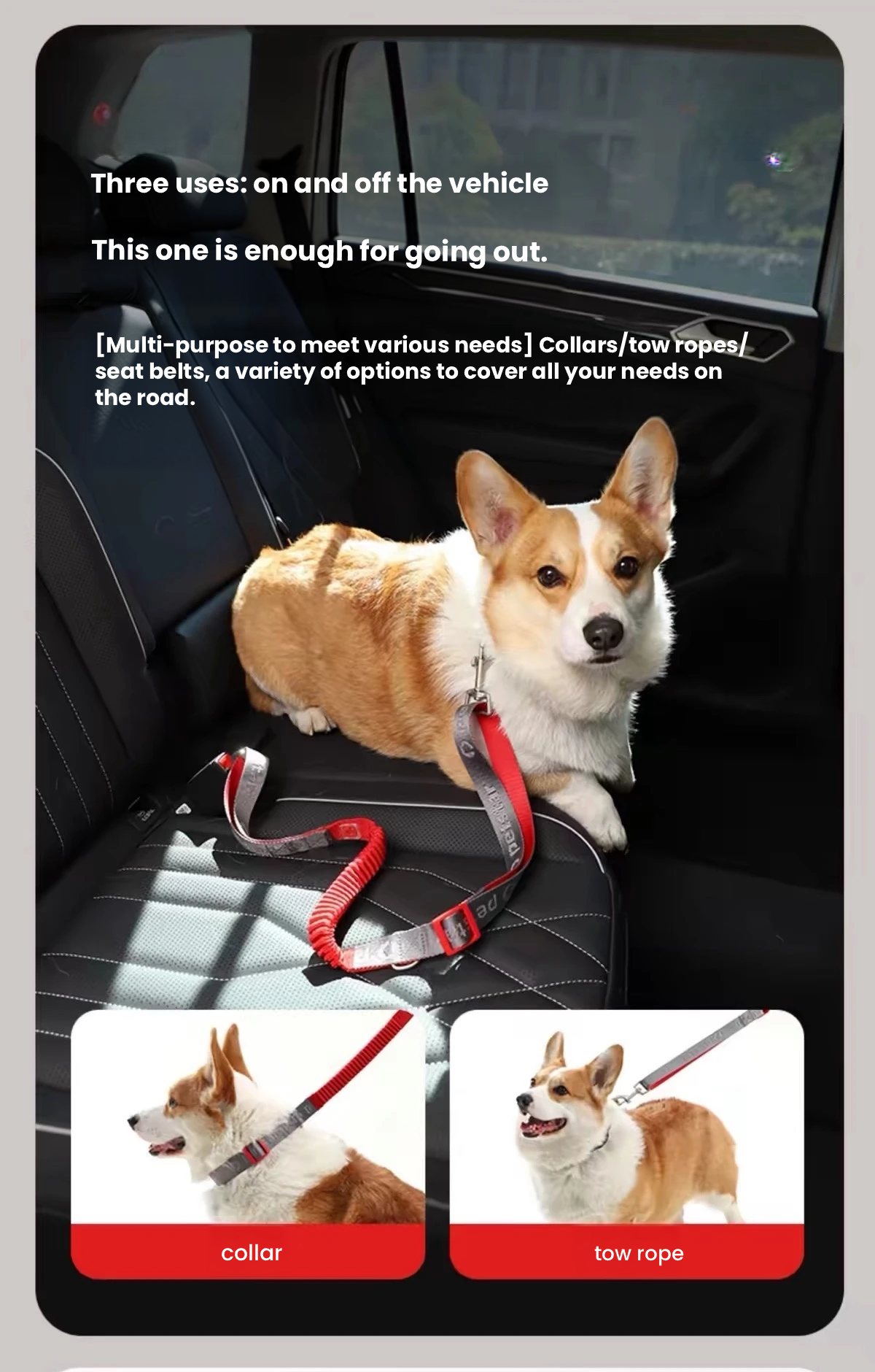 Petstar Retractable Dog Car Seat Belt
