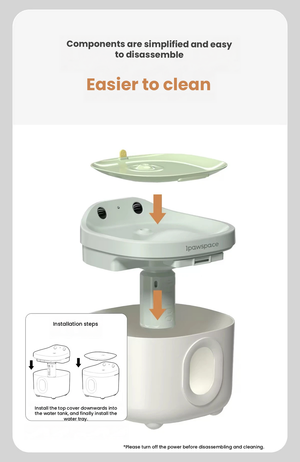 IPAWSPACE Cordless Pet Water Fountain – Ultra-Filtration